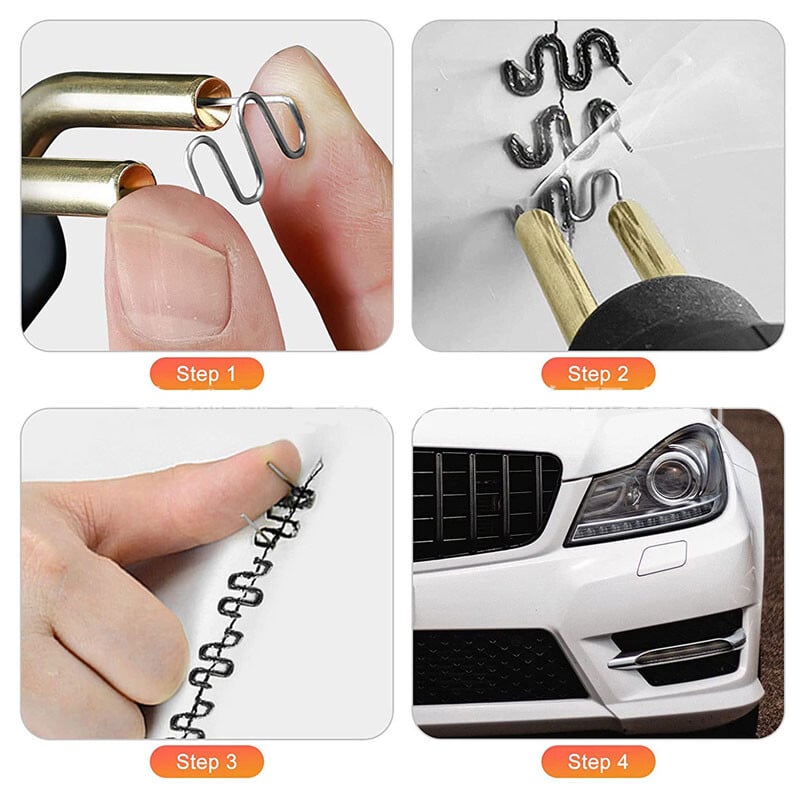 200/500/1000PCS Pištolj za vruće zavarivanje Ekseri Popravak odbojnika automobila Zavarivanje plastičnih strojeva Dodatni dijelovi Alati Komplet spajalica Spajalice