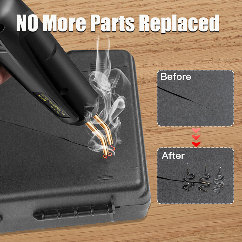 Nadograđeni 2 u 1 plastični pištolj za zavarivanje, vruća klamerica, popravak plastike, 6/4 vrste spojnica za popravak branika automobila, aparat za zavarivanje od 200 W