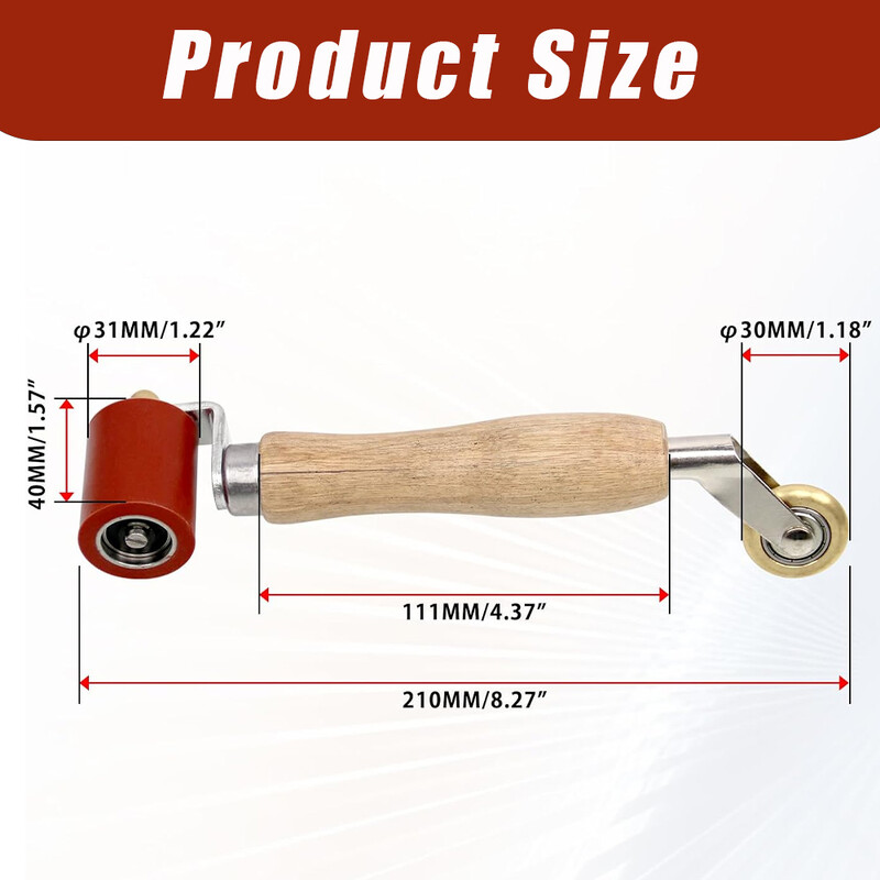 Silikonski ručni kotač od 40 mm, silikonski + mesingani dvostrani valjak za šavove, mesingani tlačni kotač od 6 mm, PVC alat za zavarivanje šava/alat za zavarivanje