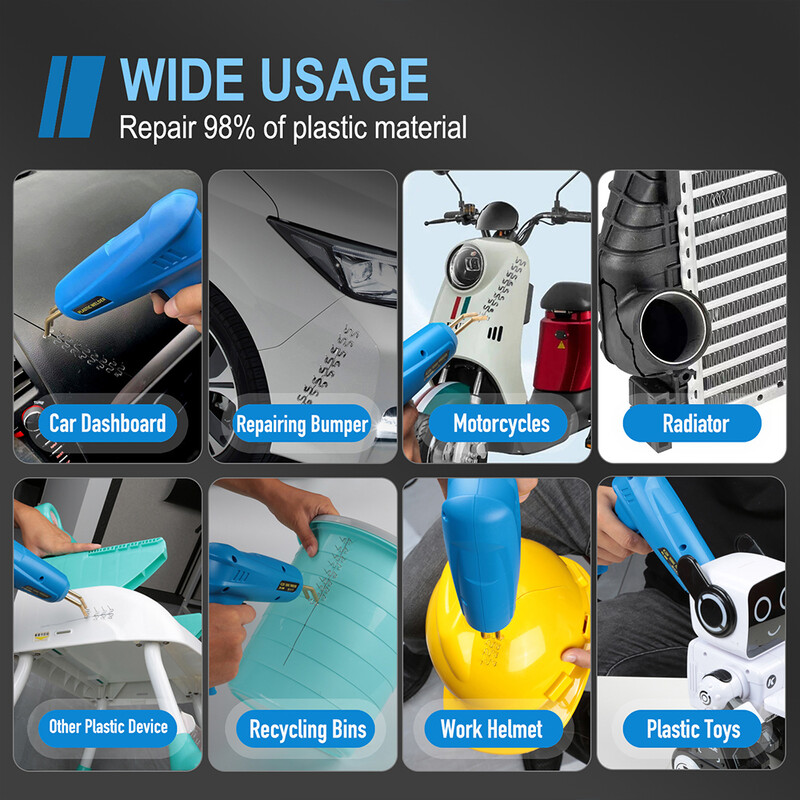 Stroj za popravak automobilskih branika velike snage 200W Pištolj za zavarivanje za popravak plastike Alat za popravak aparata za zavarivanje čavala za zavarivanje plastike