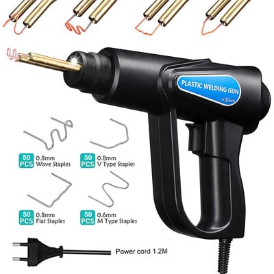 70W Горещ телбод PVC Пластмасов заварчик Heat Gun Машина за заваряване пластмасова броня Поялник Гаражни инструменти Автомобилна броня Ремонтни комплекти