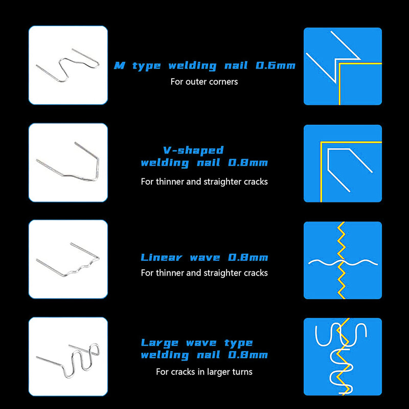 2022, novi mini aparat za zavarivanje plastike s vrućim spajalicama od 100 W, komplet za popravak branika automobila, profesionalni komplet za zavarivanje plastike, aparat za zavarivanje plastike