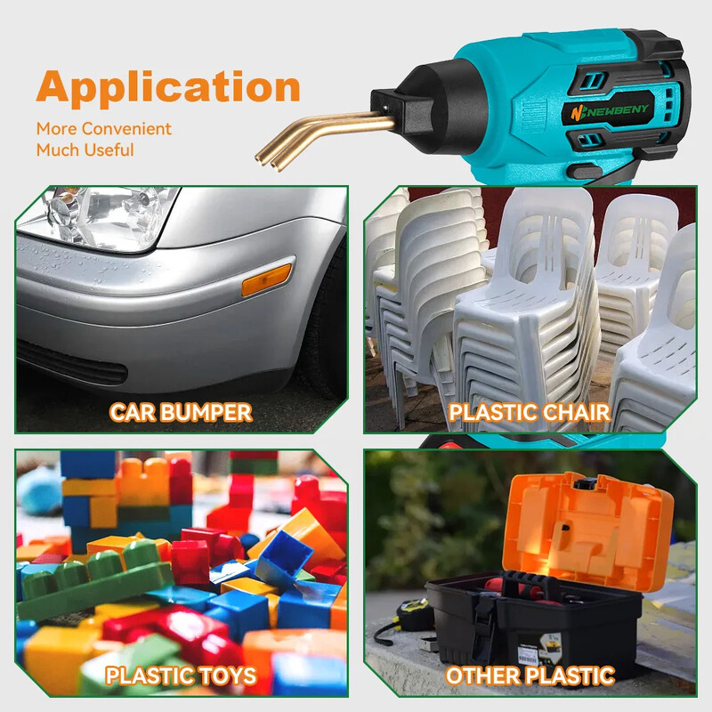 500 ℃ plastični pištolj za zavarivanje, brzo zagrijavanje, punjivi, učinkoviti pribor za popravak plastičnih pukotina na braniku automobila za Makita 18 V bateriju
