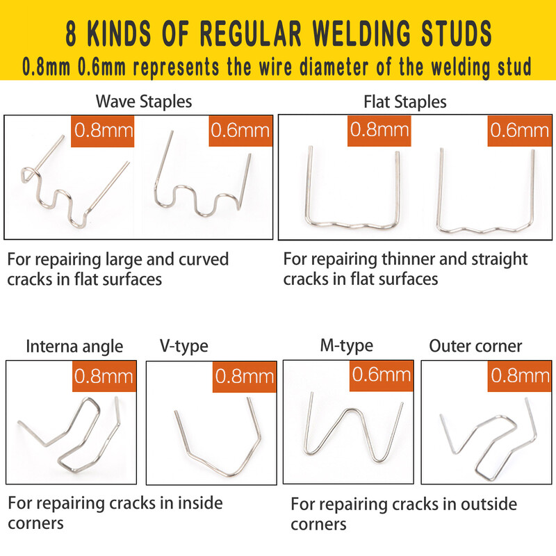 Spajalice za vruće spajalice za zavarivače plastike Strojevi za popravak automobila Žica za zavarivanje Popravak branika automobila Pribor za alate za zavarivanje