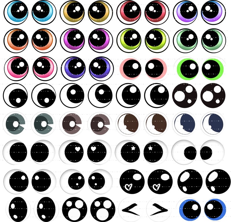 Stikla acis lelles simulācija aizsietām acīm vinila lelle plīša rotaļlietu kulonu acis DIY juvelierizstrādājumu aksesuāri