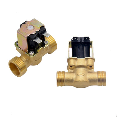 3/4” 1/2” DC 24V AC 220V DC12V Електрически електромагнитен магнитен клапан Нормално затворен месинг за контрол на водата