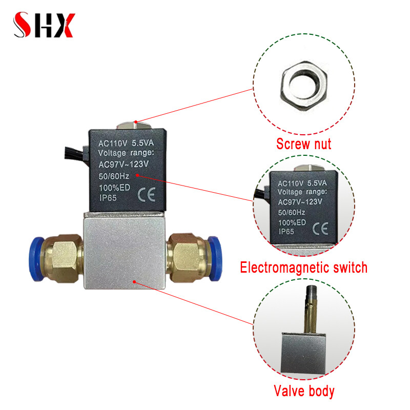 DC 12V 24V 110V 220V napon 2 smjera za zrak voda ulje kompresorski ventil 1/4" normalno zatvoreni pneumatski aluminijski solenoidni ventili