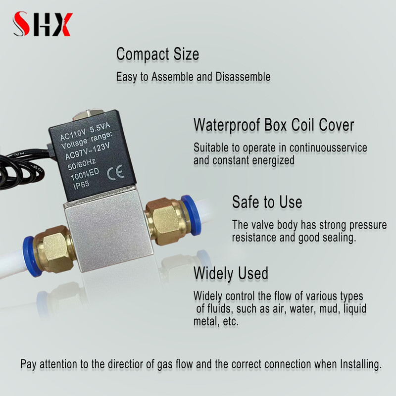 DC 12V 24V 110V 220V napon 2 smjera za zrak voda ulje kompresorski ventil 1/4" normalno zatvoreni pneumatski aluminijski solenoidni ventili