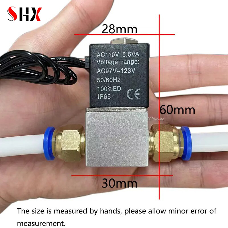 DC 12V 24V 110V 220V napon 2 smjera za zrak voda ulje kompresorski ventil 1/4" normalno zatvoreni pneumatski aluminijski solenoidni ventili