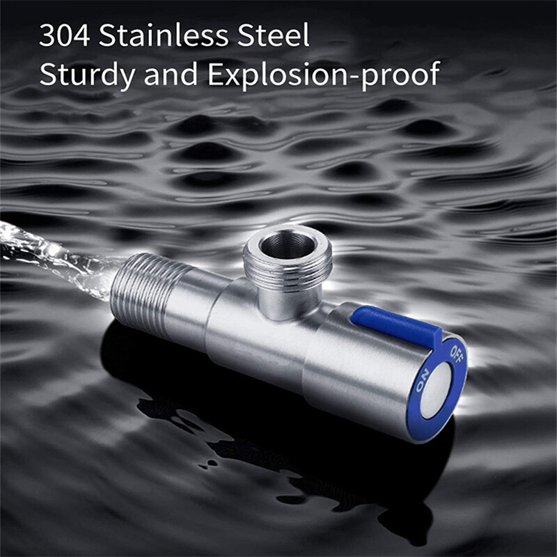 Nehrđajući čelik 304 Ulazni ventil za toplo i hladno Kupaonska slavina Zaporni ventil Kuhinjski sudoper Umivaonik Trokutasti ventil Regulator tlaka vode