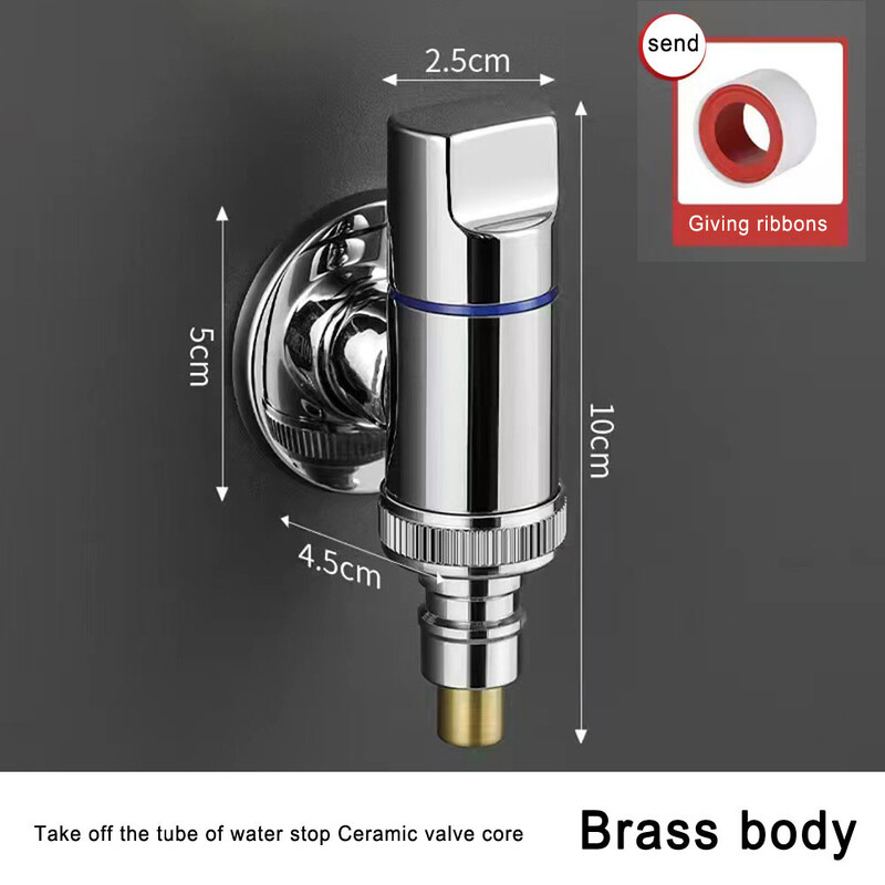 Slavina za perilicu rublja Zaustavljanje vode Kutni ventil za brzo otvaranje G1/2 sučelje Kutni ventil od nehrđajućeg čelika Kupaonski pribor