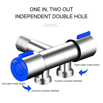 304 неръждаема стомана 1 в 2 изходящ триъгълен вентил 4-точкова пералня с двойно управление Разпределение Sanlong Превключвател за изключване на водата