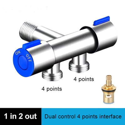 304 nehrđajući čelik 1 u 2 izlazni trokutasti ventil Perilica rublja s 4 točke Dvostruka kontrola Distribucija Sanlong prekidač vode
