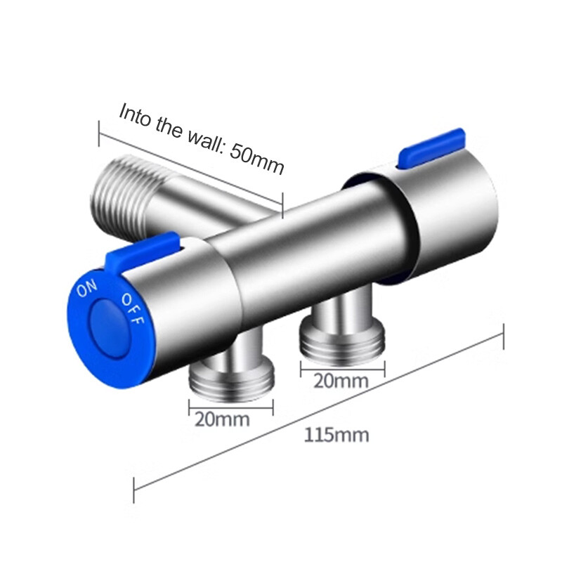 304 nehrđajući čelik 1 u 2 izlazni trokutasti ventil Perilica rublja s 4 točke Dvostruka kontrola Distribucija Sanlong prekidač vode