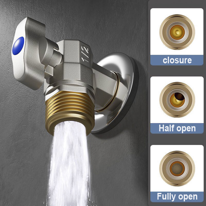 Mjedeni kuglasti ventil za dovod tople i hladne vode G1/2" kupaonski zaporni ventil kuhinjskog sudopera priključak za WC regulator pritiska vode