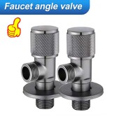 Ulazni ventil slavine s 4 točke G1/2 Mjedeni trokutasti ventil Grijač Zaporni ventil Kupaonica WC Perilica rublja Univerzalni prekidač