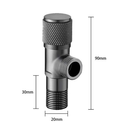 Ulazni ventil slavine s 4 točke G1/2 Mjedeni trokutasti ventil Grijač Zaporni ventil Kupaonica WC Perilica rublja Univerzalni prekidač