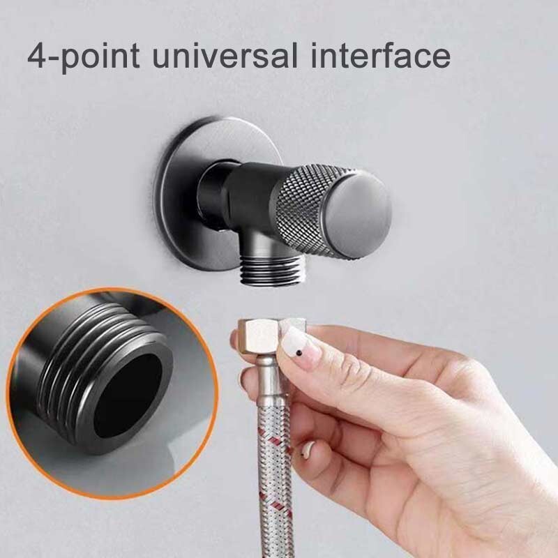 Ulazni ventil slavine s 4 točke G1/2 Mjedeni trokutasti ventil Grijač Zaporni ventil Kupaonica WC Perilica rublja Univerzalni prekidač