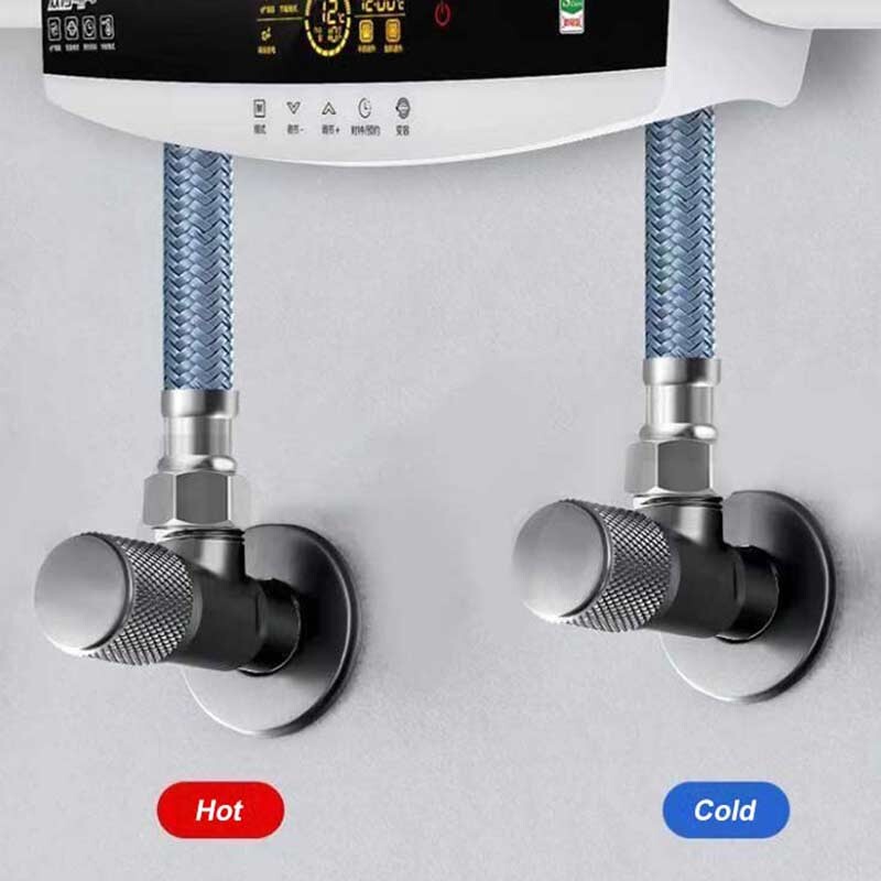 Ulazni ventil slavine s 4 točke G1/2 Mjedeni trokutasti ventil Grijač Zaporni ventil Kupaonica WC Perilica rublja Univerzalni prekidač