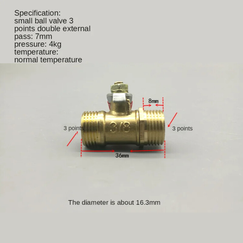 Mjedeni kuglasti ventil 1/8" 1/4" 3/8" 1/2" muški na muški BSP navoj s crvenom polugom Ručka Priključak Spojnica Cijevni priključak Adapter spojnice