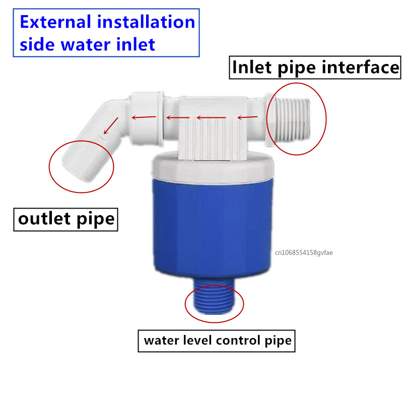 1/2 inča 3/4" 1" Pametni vodeni ventil Plutajući ventil za spremnik vode Muški navoj Plutajući kuglasti ventil Flotadores Vertikalni vanjski ventil
