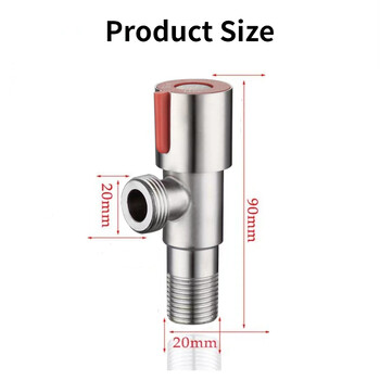 Входен вентил за студена и топла вода Спирателен клапан за баня от неръждаема стомана Кухненски кран Триъгълен клапан за баня Регулатор