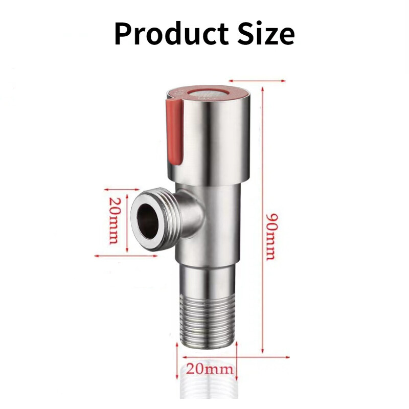 Ulazni ventil za hladnu i toplu vodu Kupaonski zaporni ventil od nehrđajućeg čelika Kuhinjska slavina Kupaonski trokutasti ventil Regulator