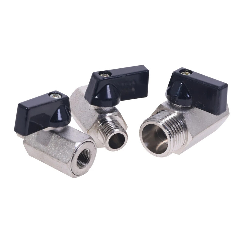 1 kom Mini mesingani kuglasti ventil 1/2, 1/4", 1/8" BSP muški na ženski ventil kompresora zraka