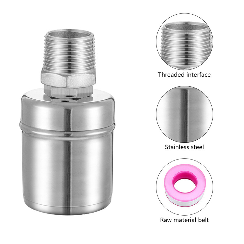 1/2'' 3/4'' 1'' Автоматичен контрол на нивото на водата Плаващ сферичен кран от неръждаема стомана Мини поплавъчен клапан Клапан на резервоара Антикорозионен