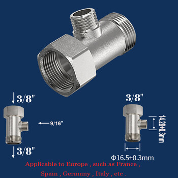 Προσαρμογέας μπιντέ μπιντέ ρυθμιζόμενη βαλβίδα εκτροπέα τύπου T G1/2\