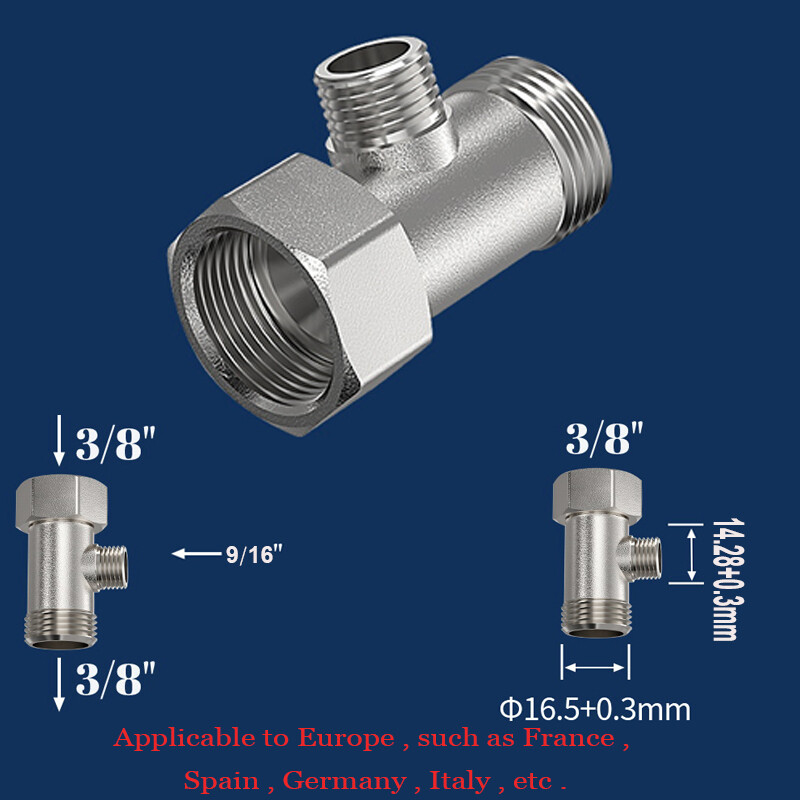 T-adapter za bide podesivi preklopni ventil T-tip G1/2"G3/8"G7/8" dovod vode od mesinga WC bide posebni dodaci za preusmjeravanje