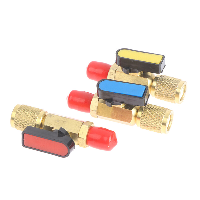 1/4" muški do 1/4" ženski SAE ravni kuglasti ventil, crijeva za punjenje HVAC, HVAC/r, A/C razvodnik Dodaci za R22 rashladno sredstvo