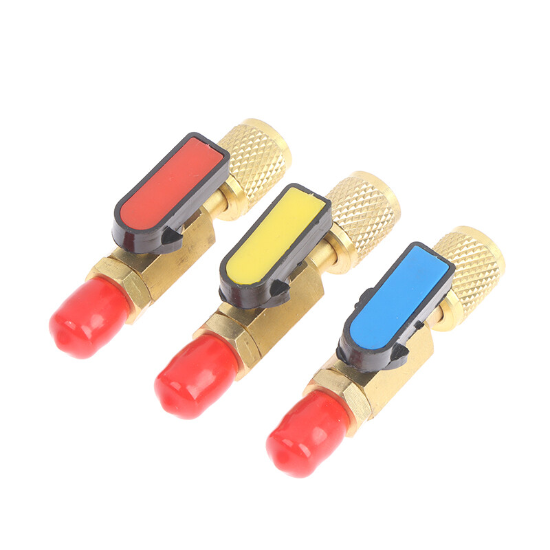 1/4" muški do 1/4" ženski SAE ravni kuglasti ventil, crijeva za punjenje HVAC, HVAC/r, A/C razvodnik Dodaci za R22 rashladno sredstvo