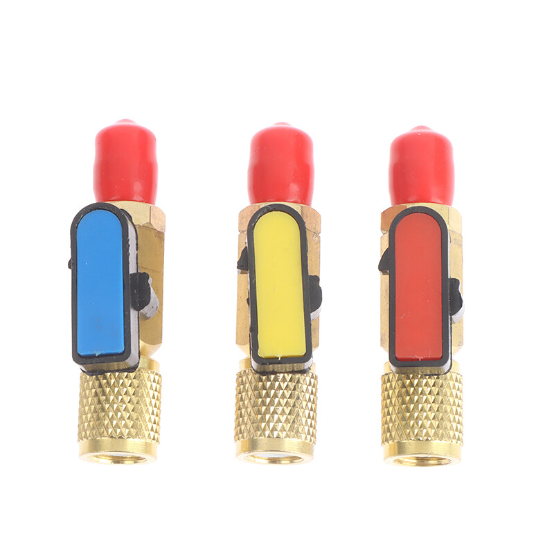 1/4" muški do 1/4" ženski SAE ravni kuglasti ventil, crijeva za punjenje HVAC, HVAC/r, A/C razvodnik Dodaci za R22 rashladno sredstvo