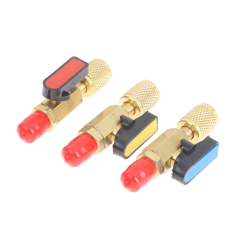 1/4" muški do 1/4" ženski SAE ravni kuglasti ventil, crijeva za punjenje HVAC, HVAC/r, A/C razvodnik Dodaci za R22 rashladno sredstvo