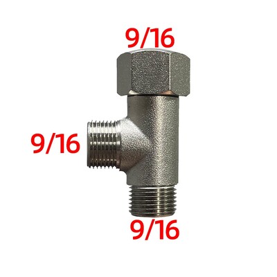 Mjed 3/8' 1/2' 9/16' T-spojnica 3-smjerna cijevna spojnica T adapter Ventil za punjenje Shaffat Bide Preusmjerivač vode Priključak Pribor
