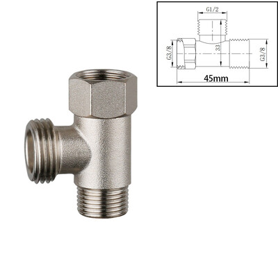 Mjed 3/8' 1/2' 9/16' T-spojnica 3-smjerna cijevna spojnica T adapter Ventil za punjenje Shaffat Bide Preusmjerivač vode Priključak Pribor