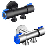 SUS304 dvostruka kontrola od nehrđajućeg čelika 1 u 2 izlaz kupaonica WC kutni ventil Perilica rublja dvostruka slavina s kutnim ventilom za bide za vodu