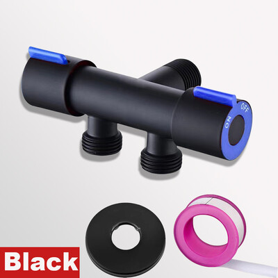 SUS304 dvostruka kontrola od nehrđajućeg čelika 1 u 2 izlaz kupaonica WC kutni ventil Perilica rublja dvostruka slavina s kutnim ventilom za bide za vodu