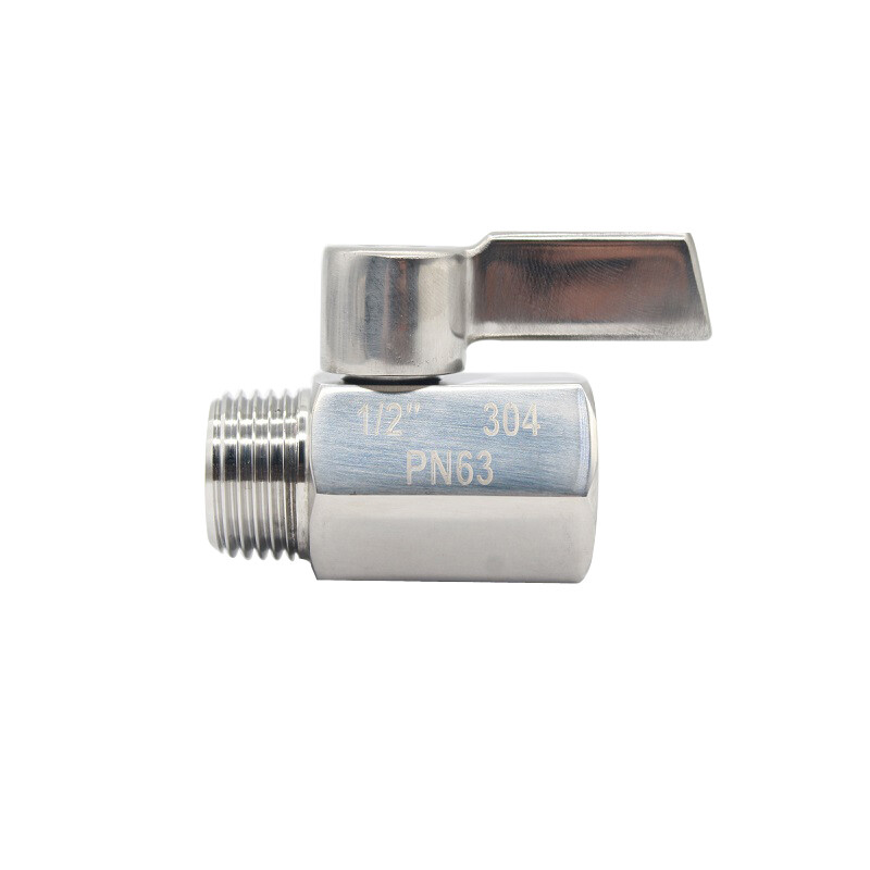 Mini kuglasti ventil od nehrđajućeg čelika 304/316 1/8 1/4 3/8 1/2 3/4 / 1 BSP NPT Muški ženski navoj za vodu ulje kiselina dvosmjerni kuglasti ventil