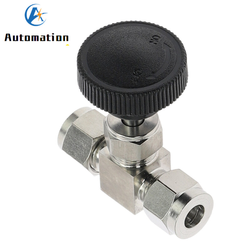 Podesivi igličasti ventil OD 3 4 6 8 10 12 14 mm 1/8" 1/4" 3/8" 1/2" Kompresijski dvostruki cijevni priključak od nehrđajućeg čelika 304