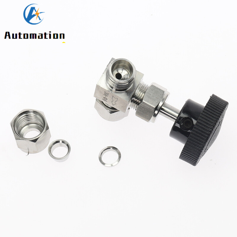 Podesivi igličasti ventil OD 3 4 6 8 10 12 14 mm 1/8" 1/4" 3/8" 1/2" Kompresijski dvostruki cijevni priključak od nehrđajućeg čelika 304