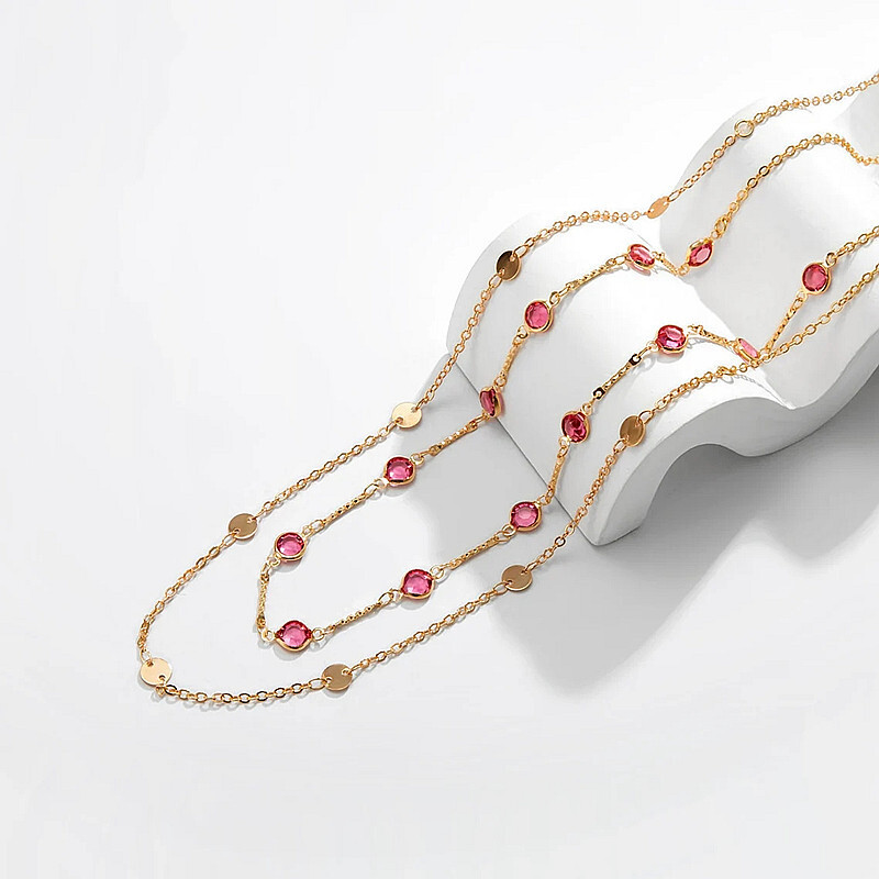 Europietiški ir amerikietiški tarpvalstybiniai papuošalai, madingas temperamentas, seksuali cirkonio metalo kūno grandinėlė moterims, paprasta spalvinga krištolo blizgučių juosmens grandinėlė