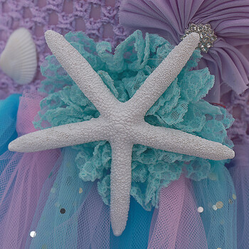 Girl Princess Mermaid Tutu Dress Under the Sea Princess Παιδικά φορέματα για κορίτσια Στολή γενεθλίων με κορδέλα λουλουδιών