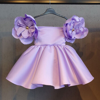 New Fashion Flowers Girls Dress 1st Year Birthday Party Baby βάπτιση φόρεμα για κορίτσια Πριγκίπισσα Χριστουγεννιάτικη Στολή Βρεφικά Vestidos