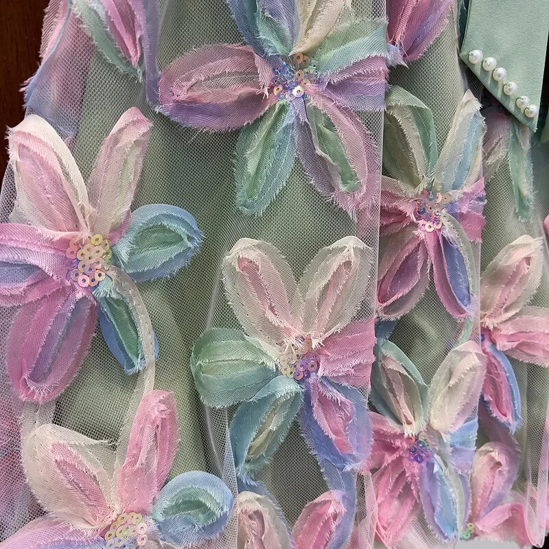 Lastele Tüdrukutele Suvekleit Uued Beebirõivad Laste Tüdrukutele Varrukateta Bowknot 3D Lilledega printsessikleidid