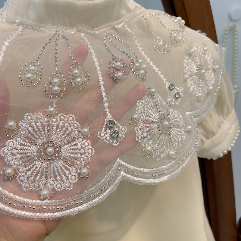 Mergaičių suknelė Vasarinė vaikiška cheongsam princesė suknelė 2023 m. nauja užsienietiško stiliaus debesies pečių sijonas mergaitei 2-12m.