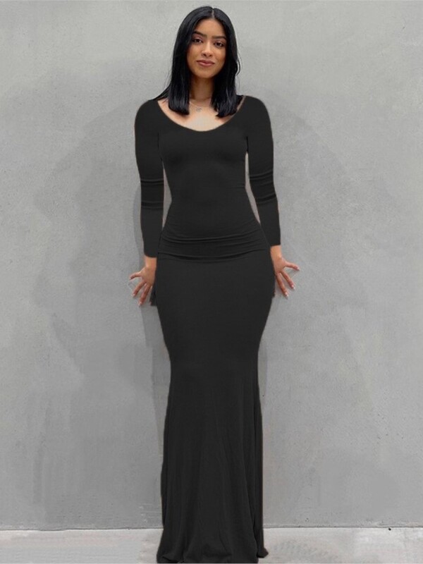 Rochii de vară 2023 pentru femei, sexy, petrecere, nuntă, seară, cu bretele spaghete, bandaj, rochie lungă, solidă, slabă, trompetă, rochii negre