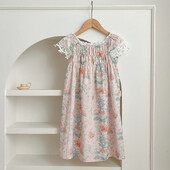 Baby Kid riided Tüdrukute Suvine Printsessi Kleit Hingav lühikeste varrukatega Kleit Daami Sweet Lilleline Vestidos Kleit Lasteriided