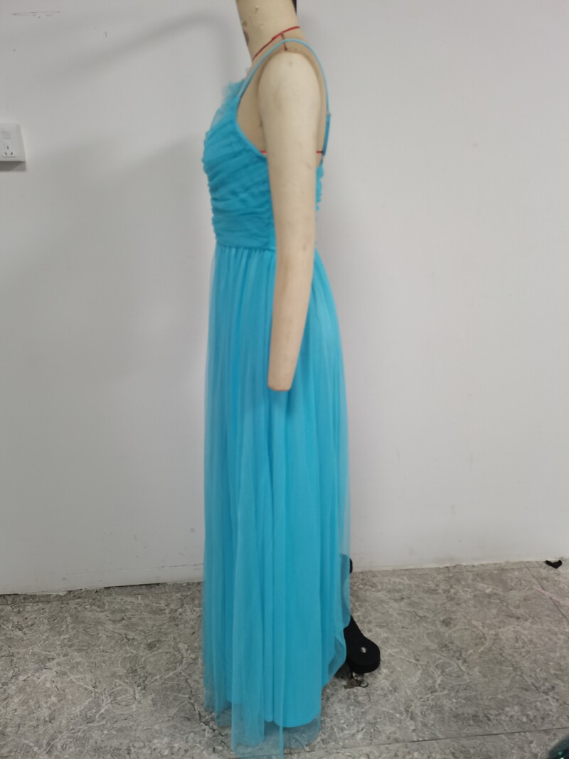 2024 Naiste SolidColor Mesh SeksikasSlim Suspender V Neck, Seljata KleitBankettÕhtukleit